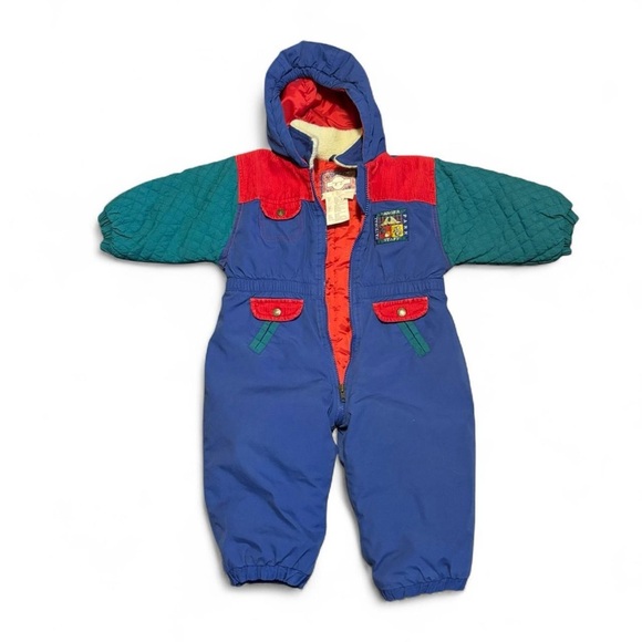 Colorful Hooded Baby Snowsuit - Picture 1 of 6